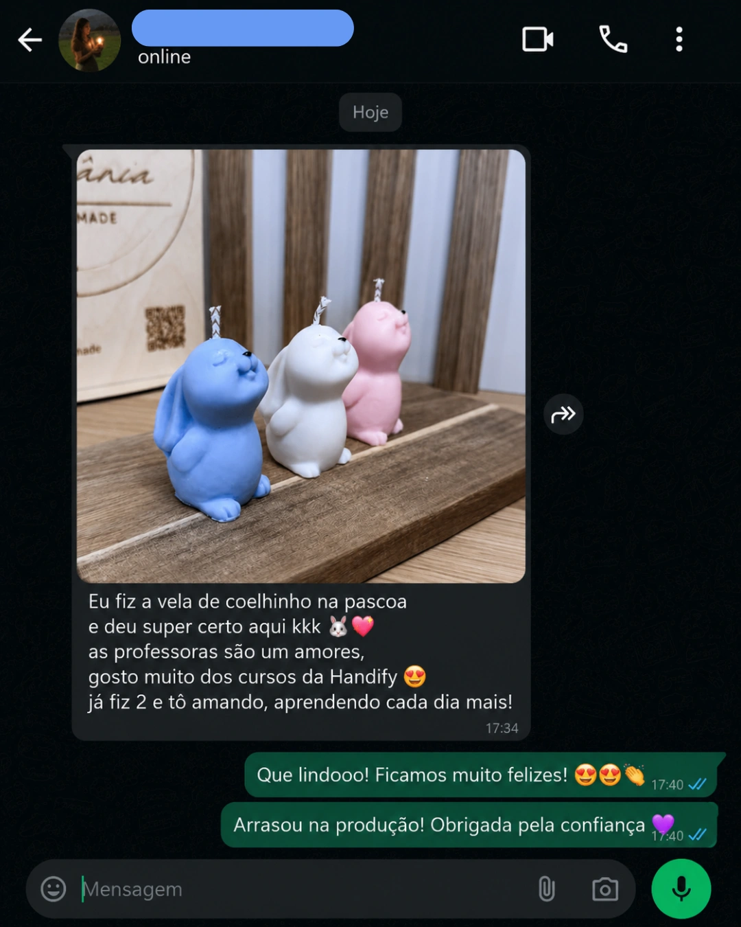 Depoimento de aluna
